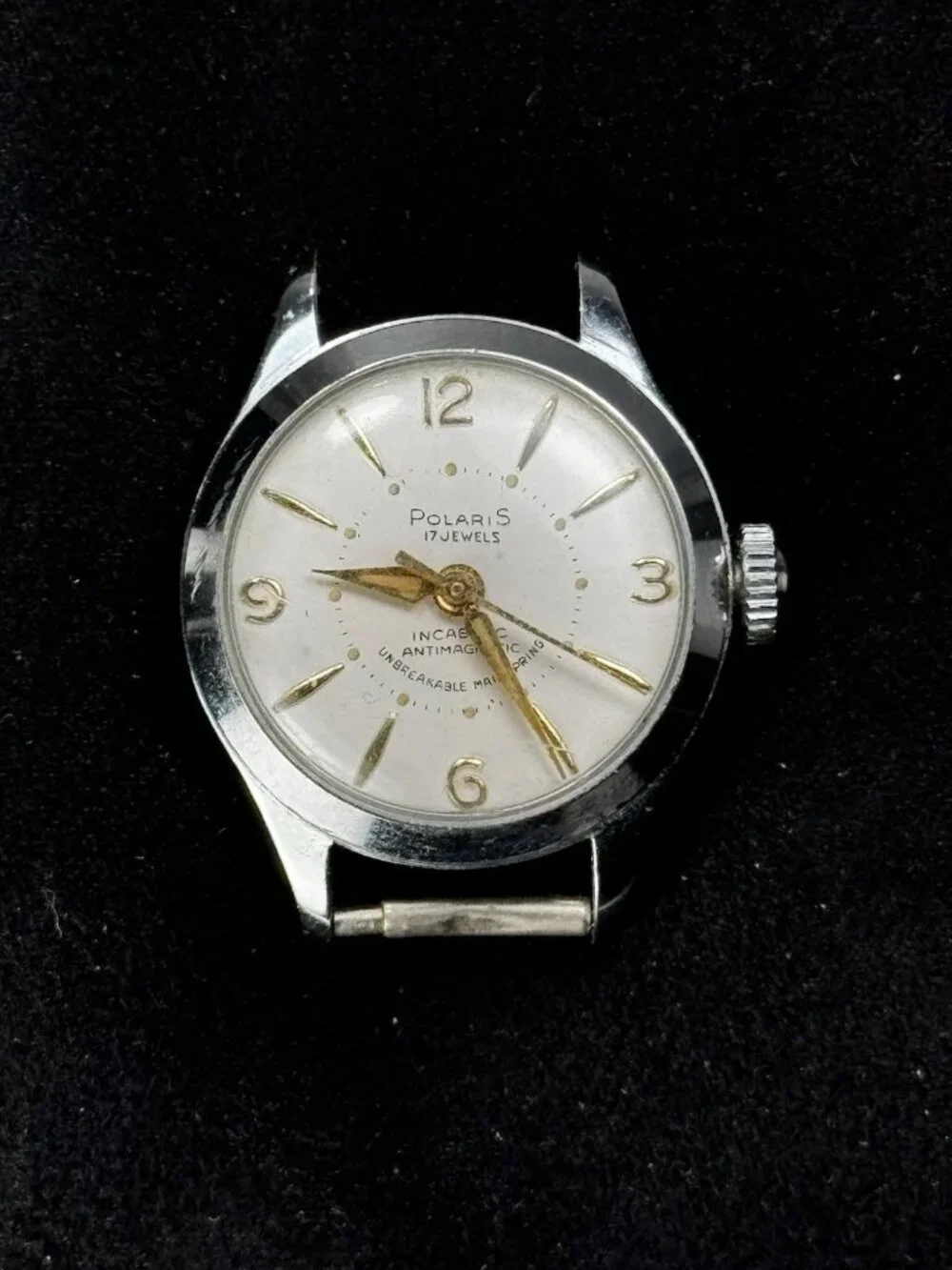 Vintage Polarus Swiss Watch 17 Jewels Incabloc Manual Wind EFFEM Meyer 1950s